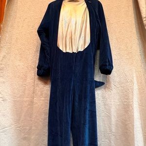 Blue, shark, onesie. Fun costume for any occasion.